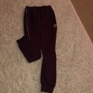 maroon adidas joggers